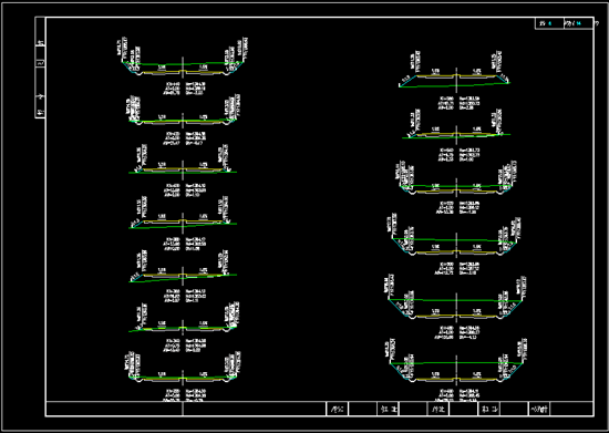 路线横断面戴帽图